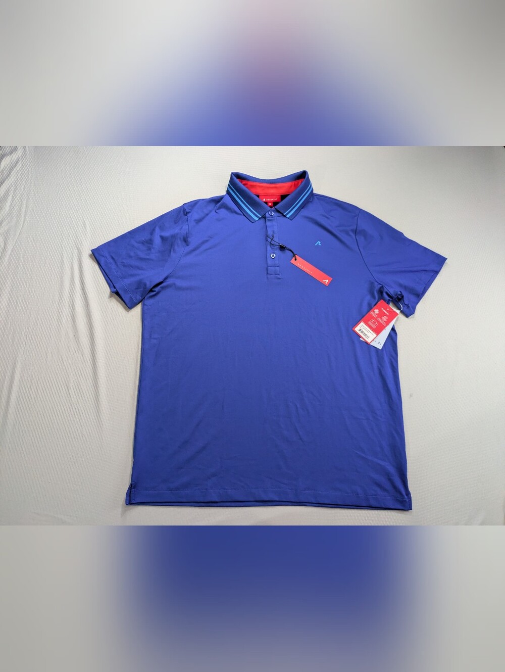 NWT Redvanly Potomac Shores Golf Club Polo Shirt Mens XL Blue Cadman PUREpoly Is